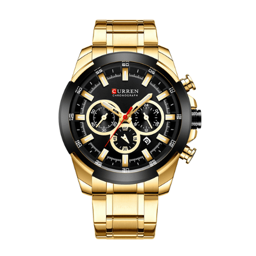 Chronograph Stainless Steel Watch Gold