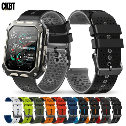 Colorful Silicone Bands for the C20 Pro Smartwatch